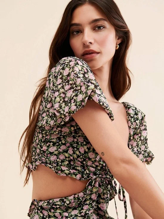 ASTR the Label Ruffle Cutout Midi Dress size S - Picture 3 of 8